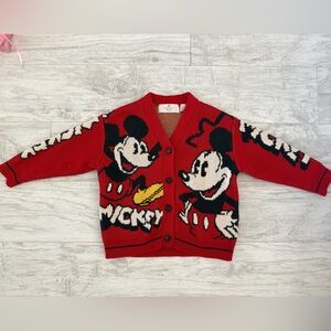 Toddler Red Mickey Mouse Cardigan